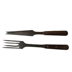 Vintage Utensil Serving Set Used 2 Piece Meat Carving